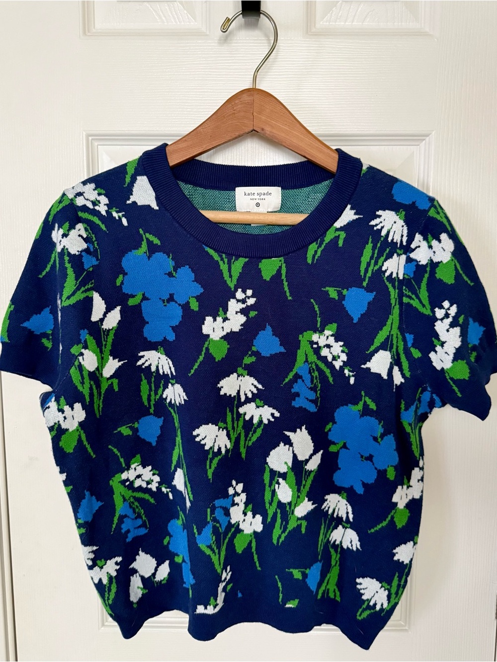 Kate Spade Women’s Navy Floral Short-Sleeve Top